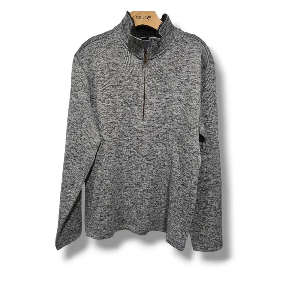 Vintage Weatherproof Men’s Gray 1/4 Zip Fleece Pullover Sweater - Size Medium - Picture 1 of 8